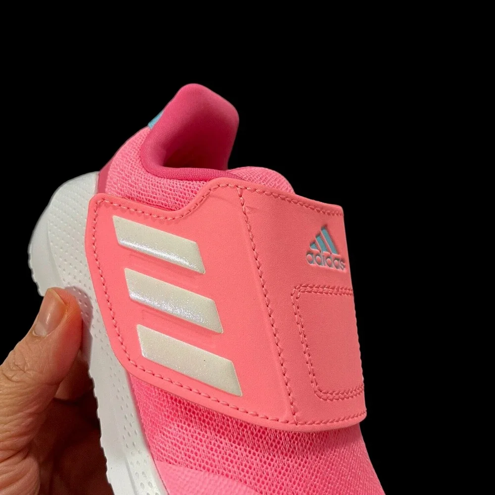 Adidas Toddler Girls Athletic Slip-On Sneakers Size 8 Pink‎ White Lightweight